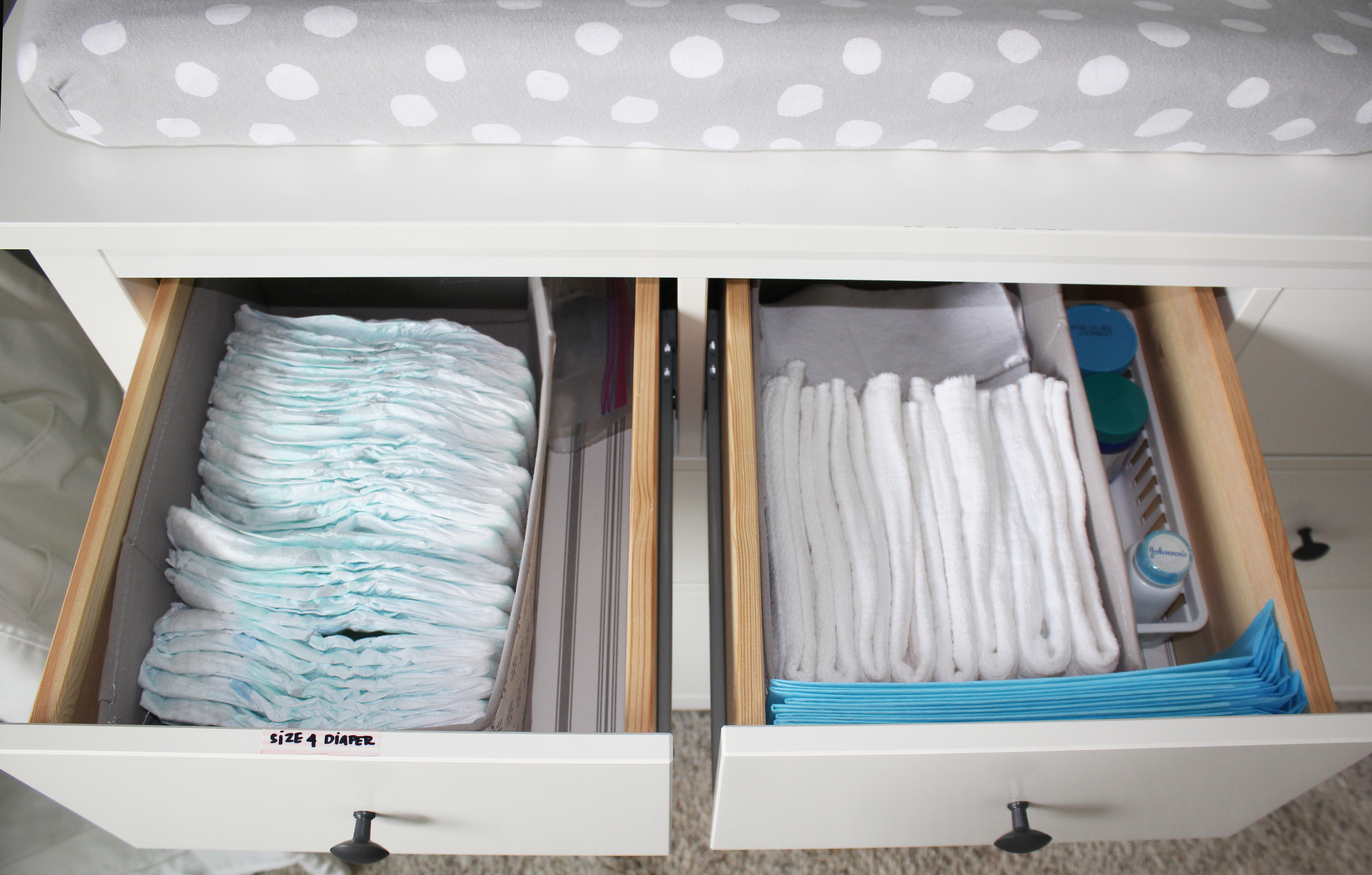 diaper organizer for dresser